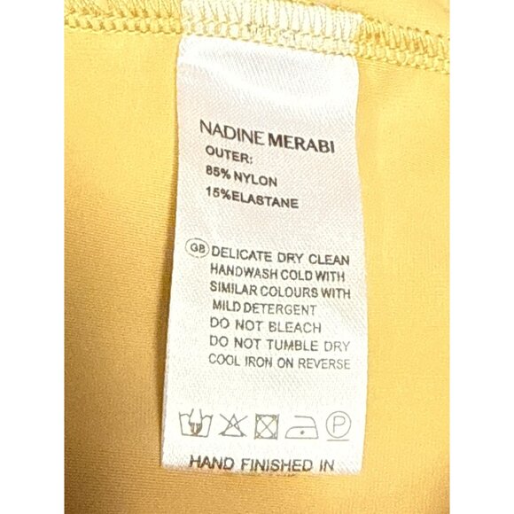 Nadine Merabi Slip Dress Shapewear Curved Nude V-Neck Women's Small Spot Read - Picture 11 of 12